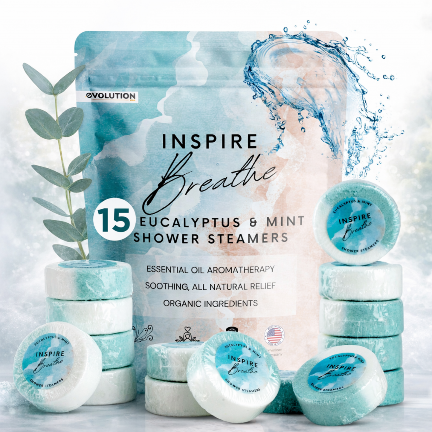 15pc Inspire Breathe Shower Steamers