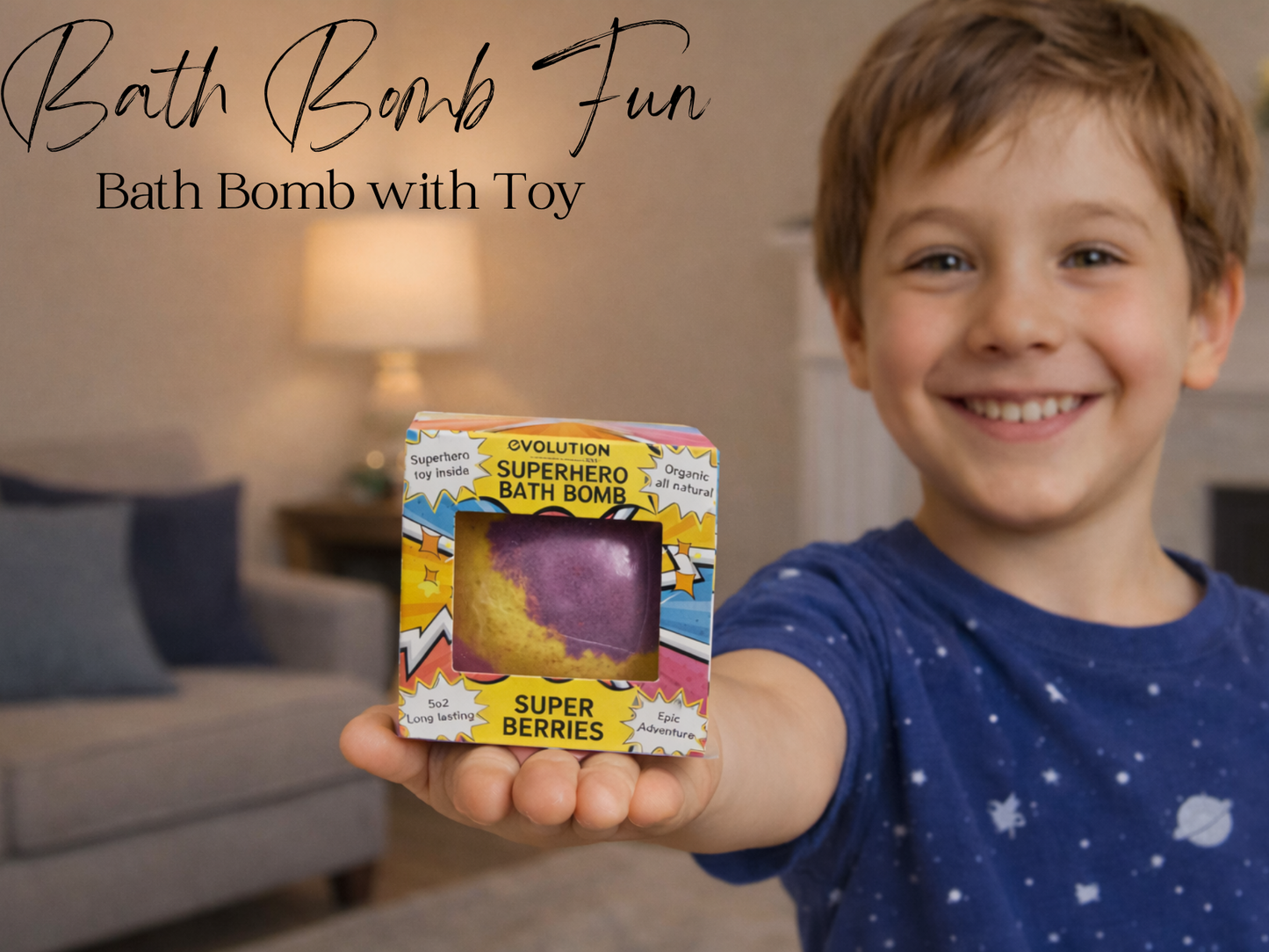 1 Space & 2 Superhero Single Bath Bombs Bundle