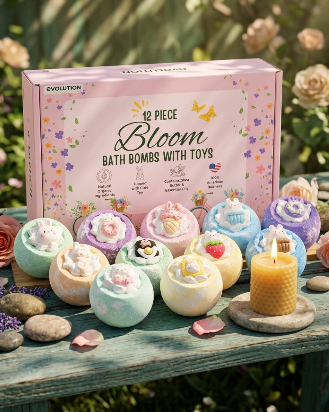12pc Bloom Bath Bombs