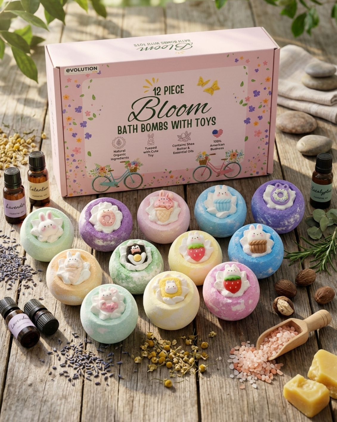 12pc Bloom Bath Bombs