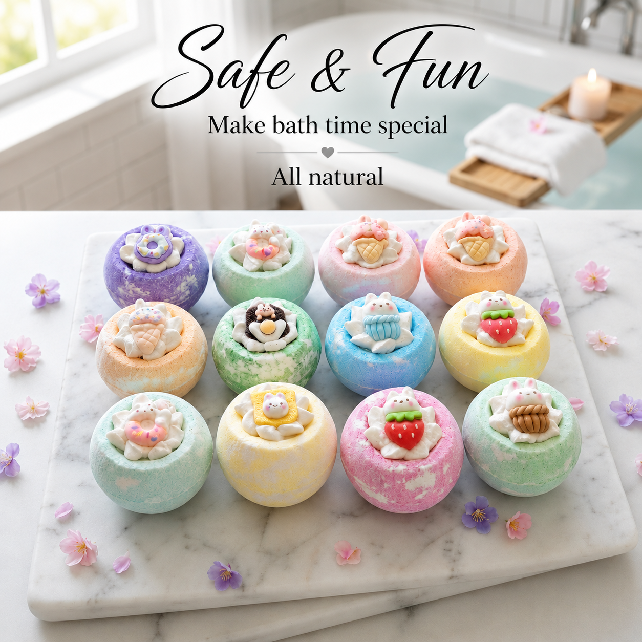 12pc Bloom Bath Bombs