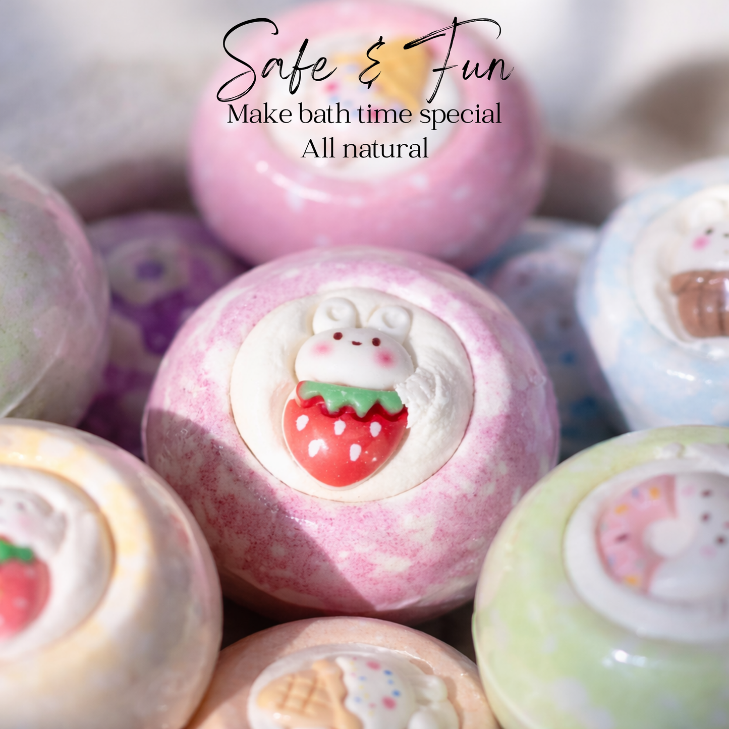 EvolutionUSA 12pc Bloom Bath Bombs with Toys, Adorable Girl Bath Bomb Set, Bubbly Kids Bathbombs, Fizzy Bath Ball, Kids Bath Bombs for Girls, Childrens Bath Bomb Set Easter, Valentines Gift