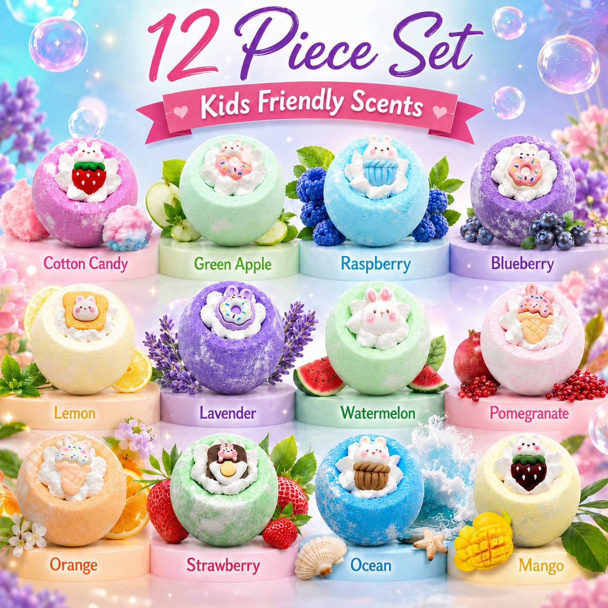 12pc Bloom Bath Bombs