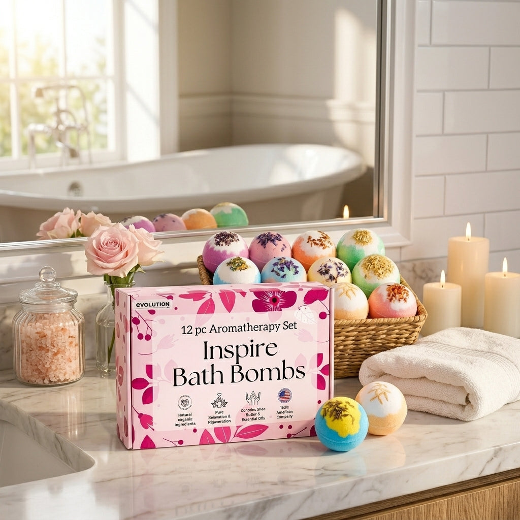 12pc Inspire Bath Bombs