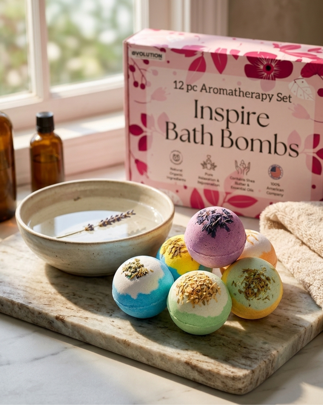 12pc Inspire Bath Bombs
