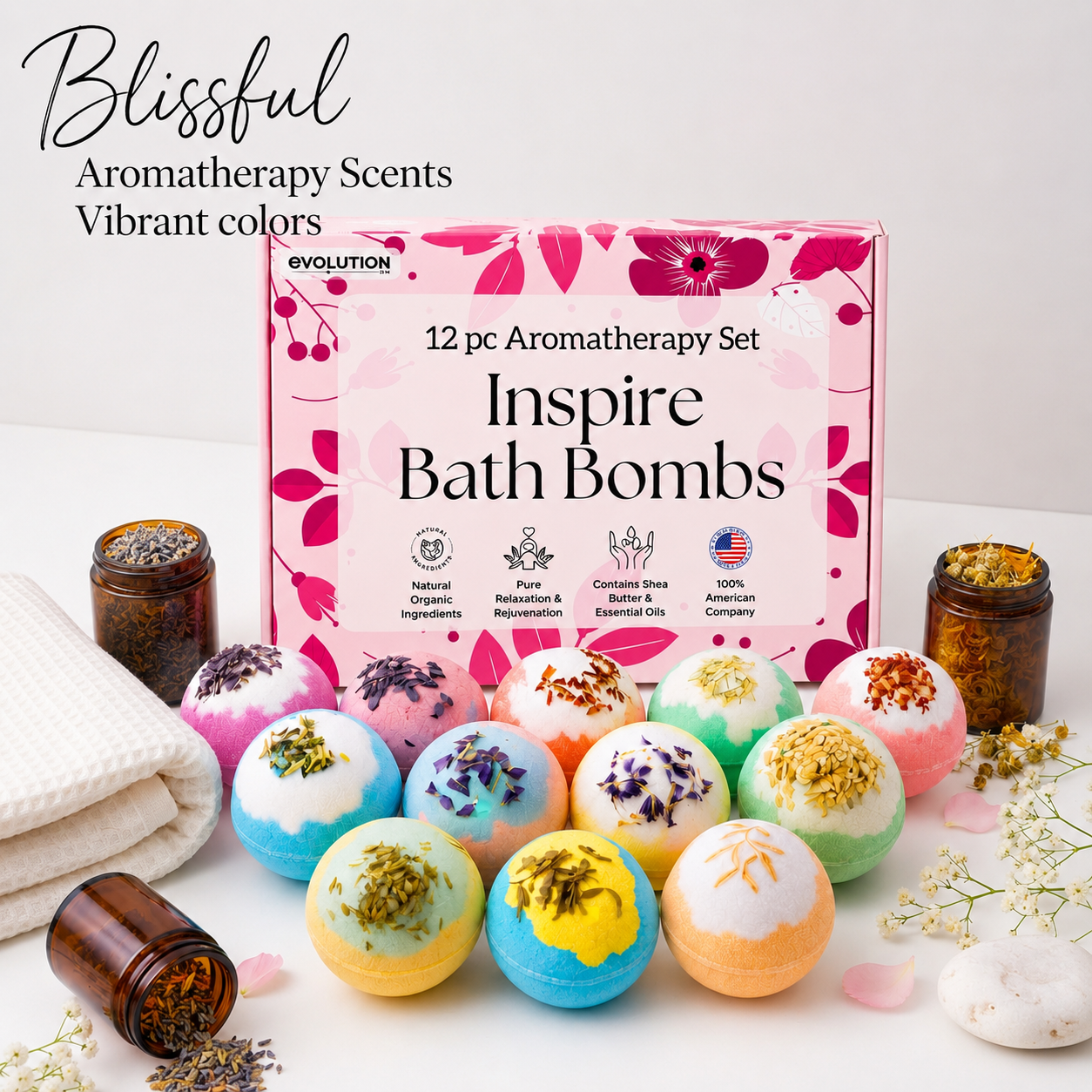 12pc Inspire Bath Bombs