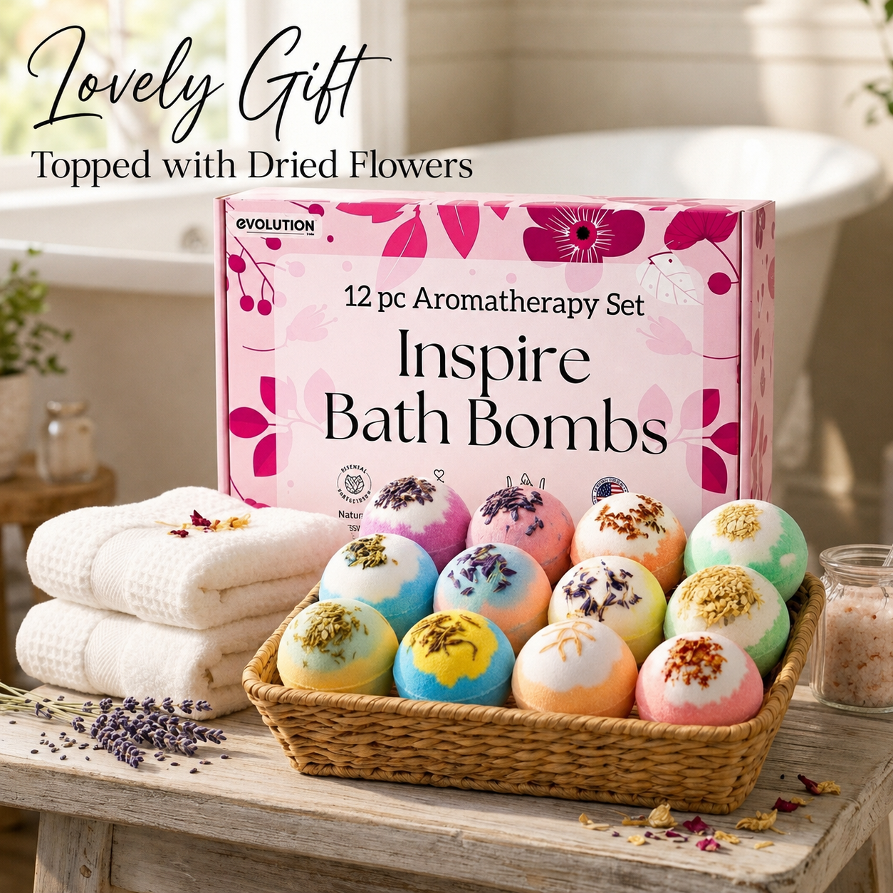 12pc Inspire Bath Bombs