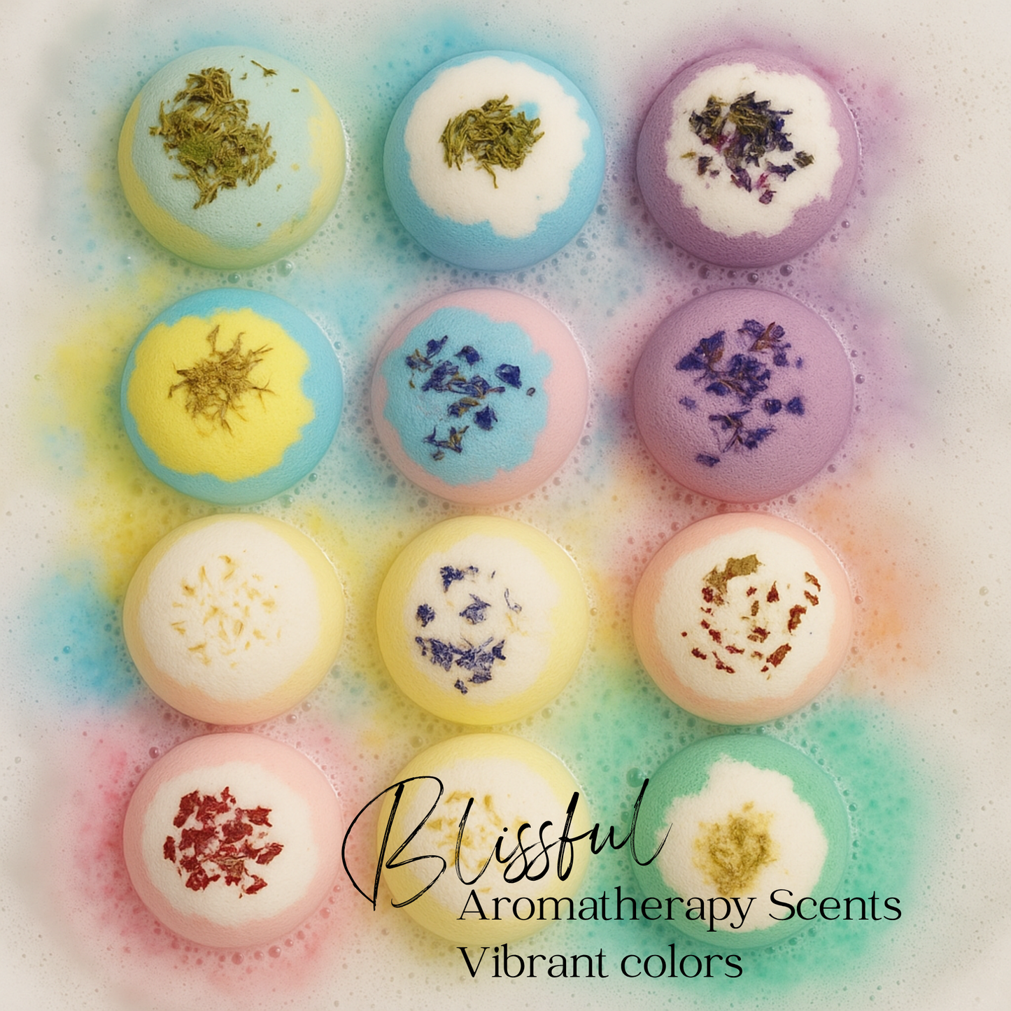 EvolutionUSA 12pc Inspire Bath Bombs for Women & Girls