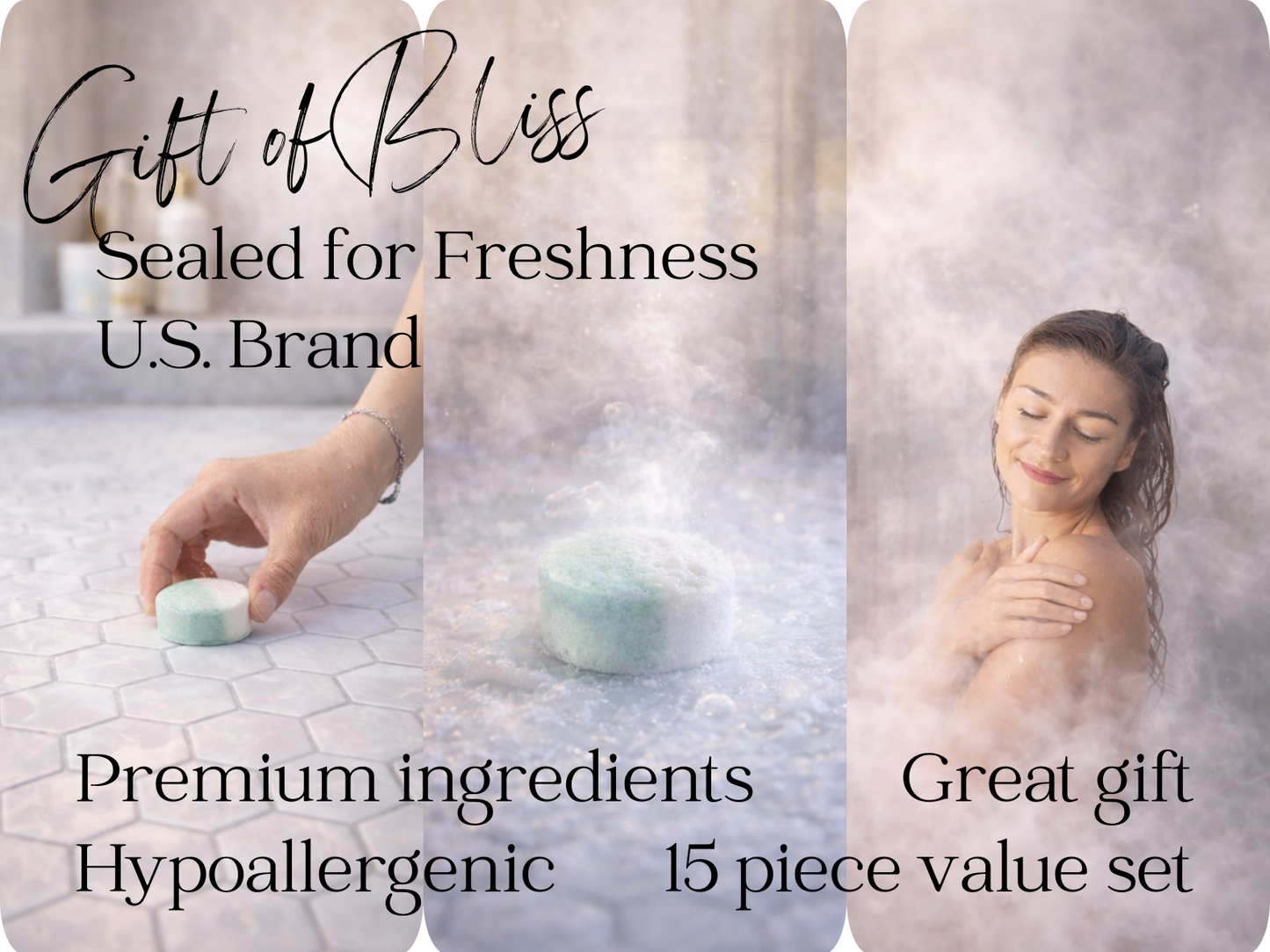 EvolutionUSA 15pc Inspire Breathe Shower Steamers – 15 Mint & Eucalyptus Shower Steamers for Women & Men