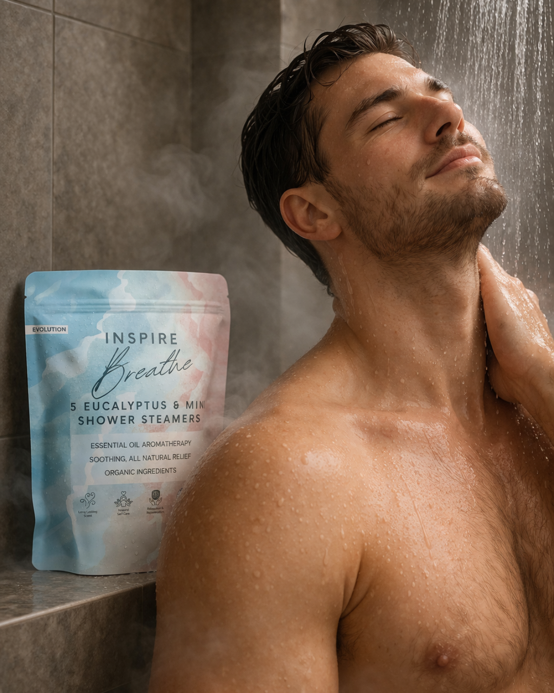 EvolutionUSA 15pc Inspire Breathe Shower Steamers – 15 Mint & Eucalyptus Shower Steamers for Women & Men