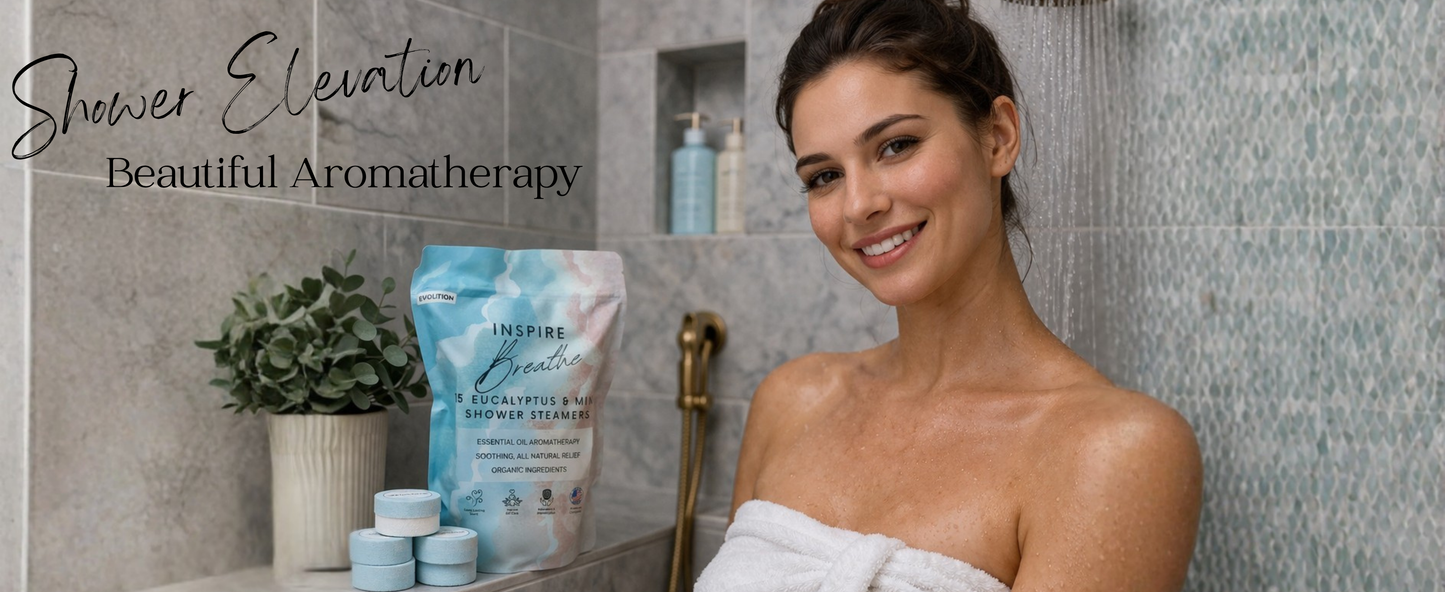EvolutionUSA 15pc Inspire Breathe Shower Steamers – 15 Mint & Eucalyptus Shower Steamers for Women & Men