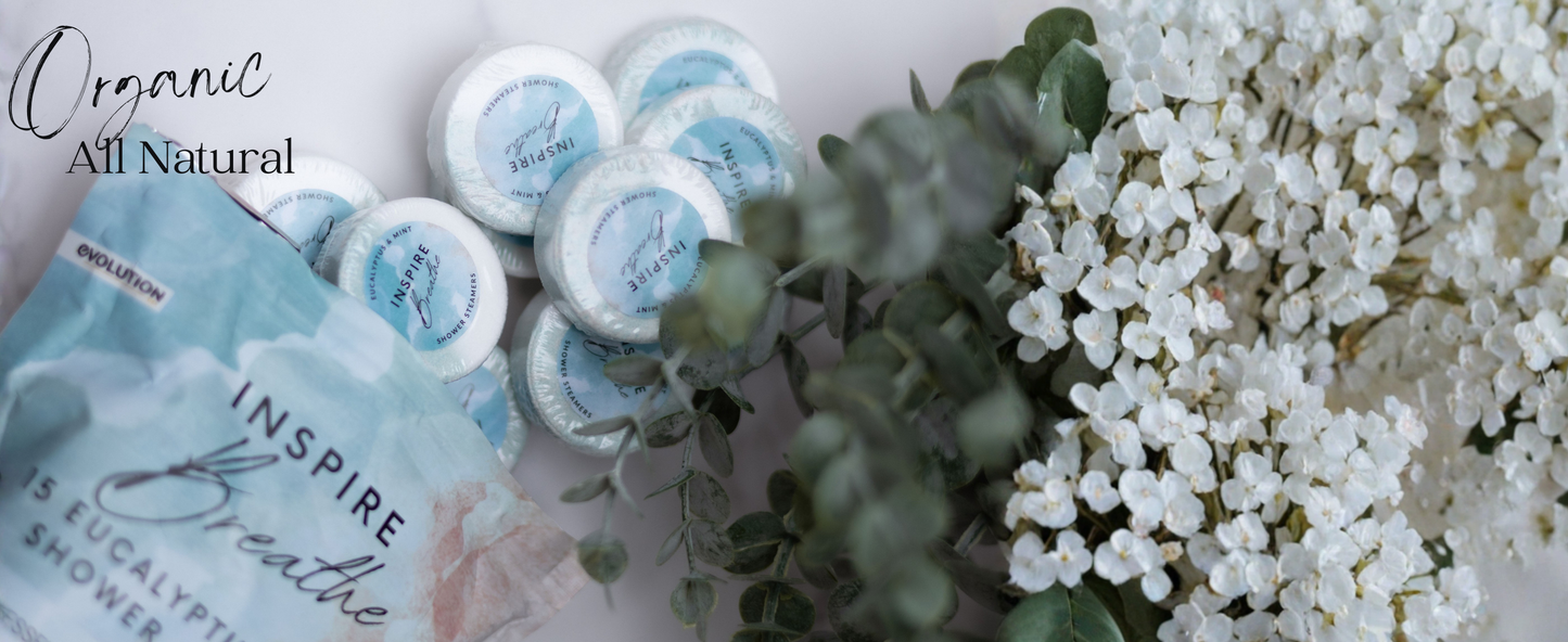 EvolutionUSA 15pc Inspire Breathe Shower Steamers – 15 Mint & Eucalyptus Shower Steamers for Women & Men
