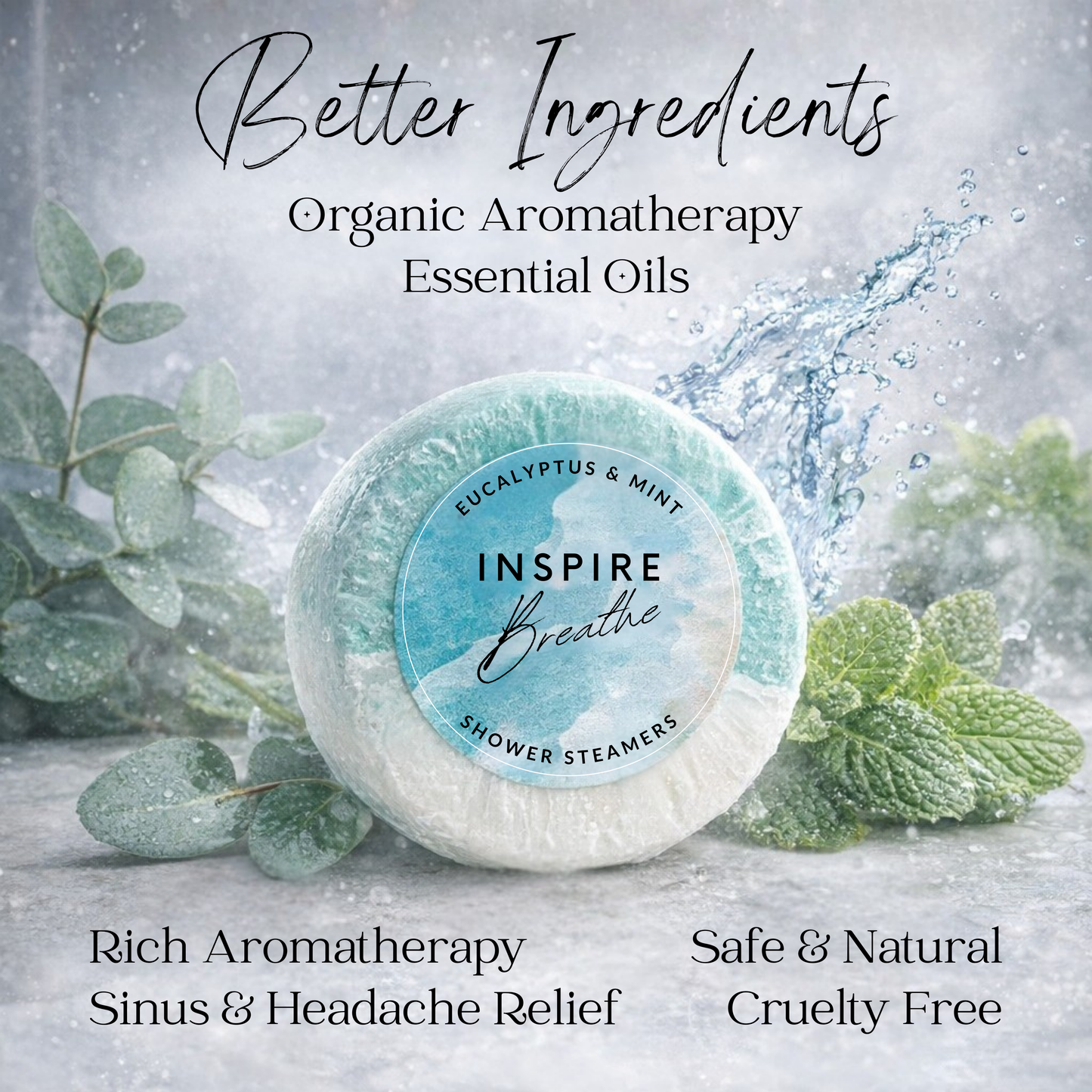 EvolutionUSA 15pc Inspire Breathe Shower Steamers – 15 Mint & Eucalyptus Shower Steamers for Women & Men