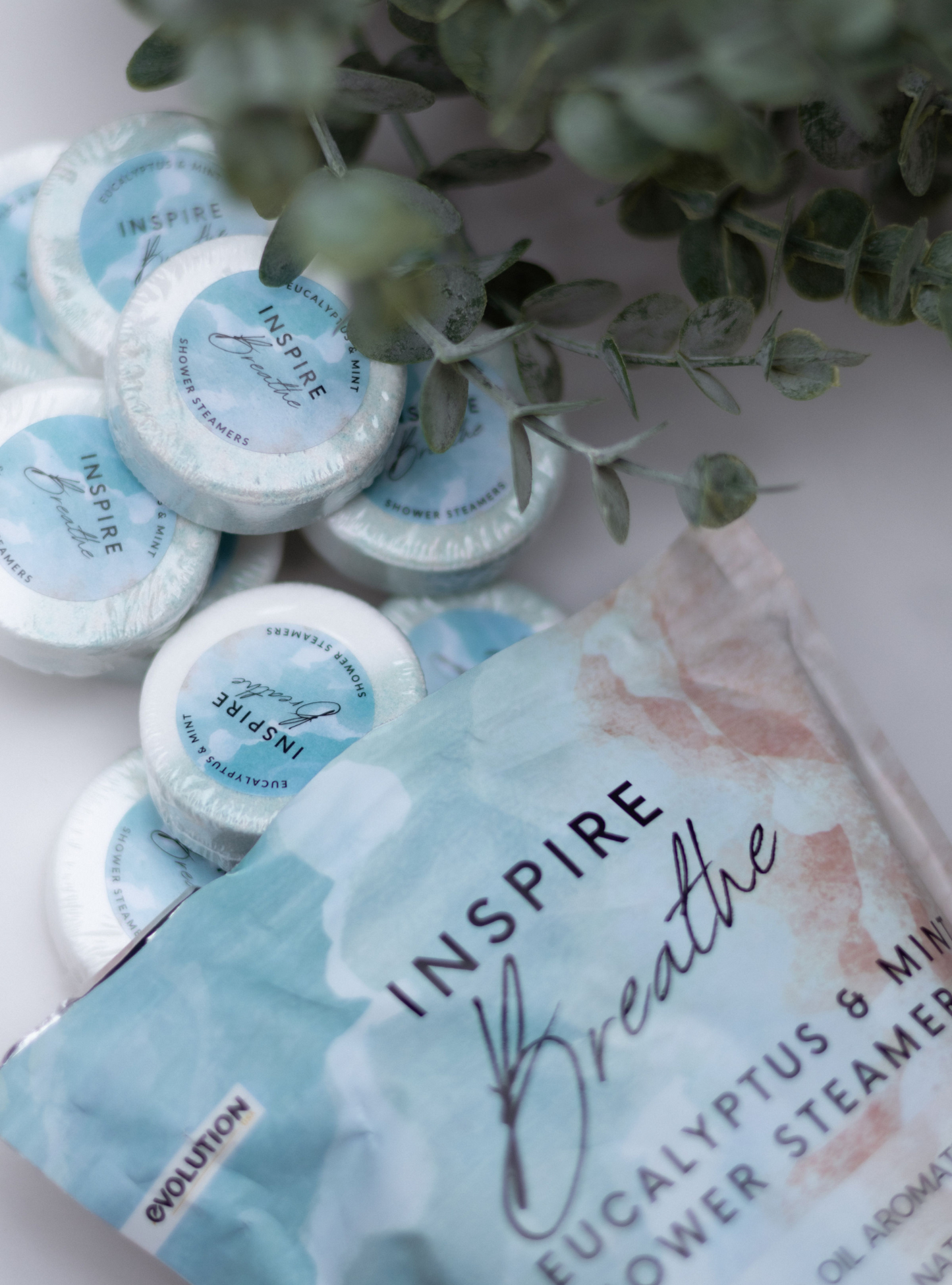 EvolutionUSA 15pc Inspire Breathe Shower Steamers – 15 Mint & Eucalyptus Shower Steamers for Women & Men