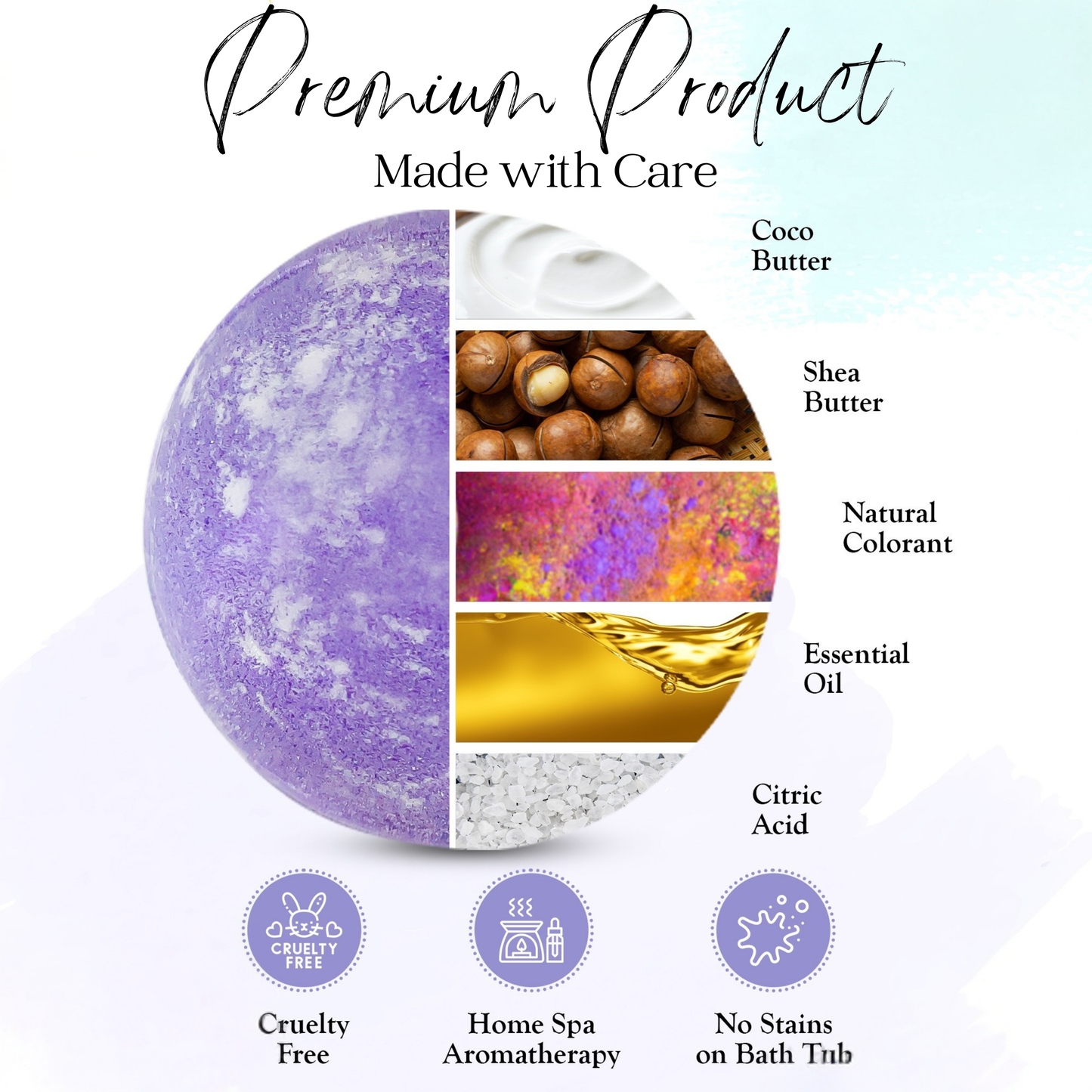 EvolutionUSA 3pc Lavender Dreams Bath Bombs for Women