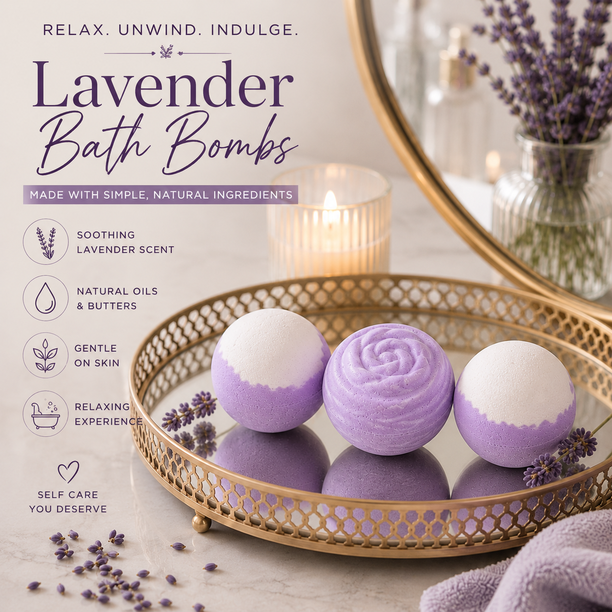 12pc & 3pc Lavender Dreams Bath Bombs Bundle