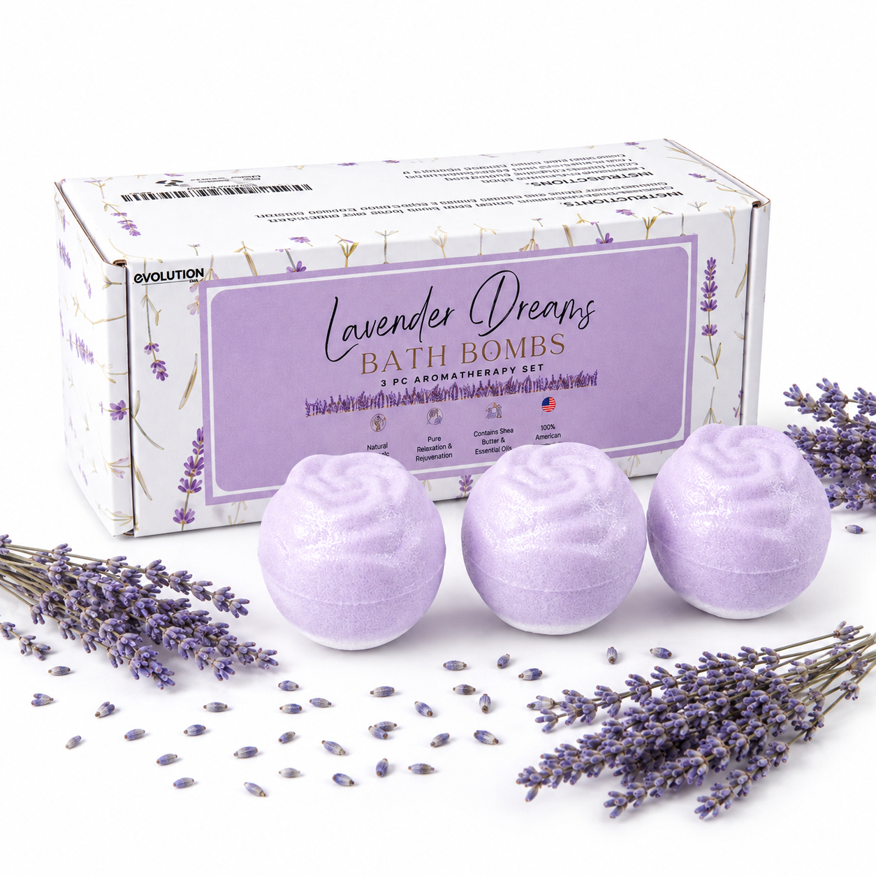 3pc Lavender Dreams Bath Bombs