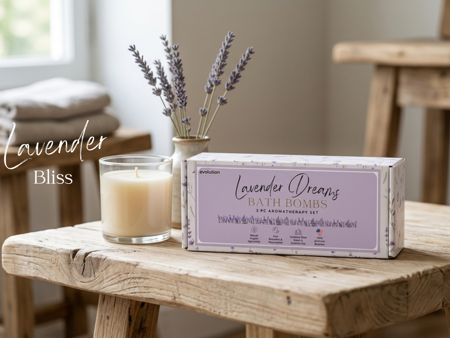 3pc Lavender Dreams Bath Bombs