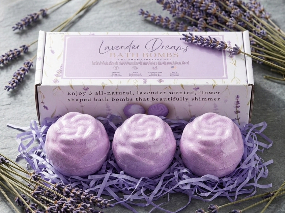 3pc Lavender Dreams Bath Bombs