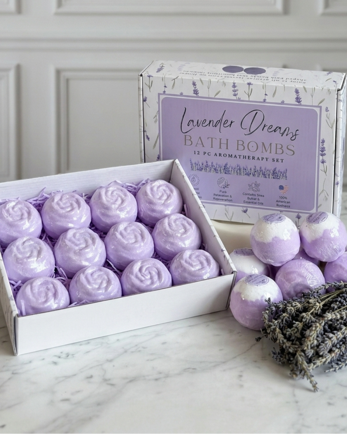 12pc Lavender Dreams Bath Bombs