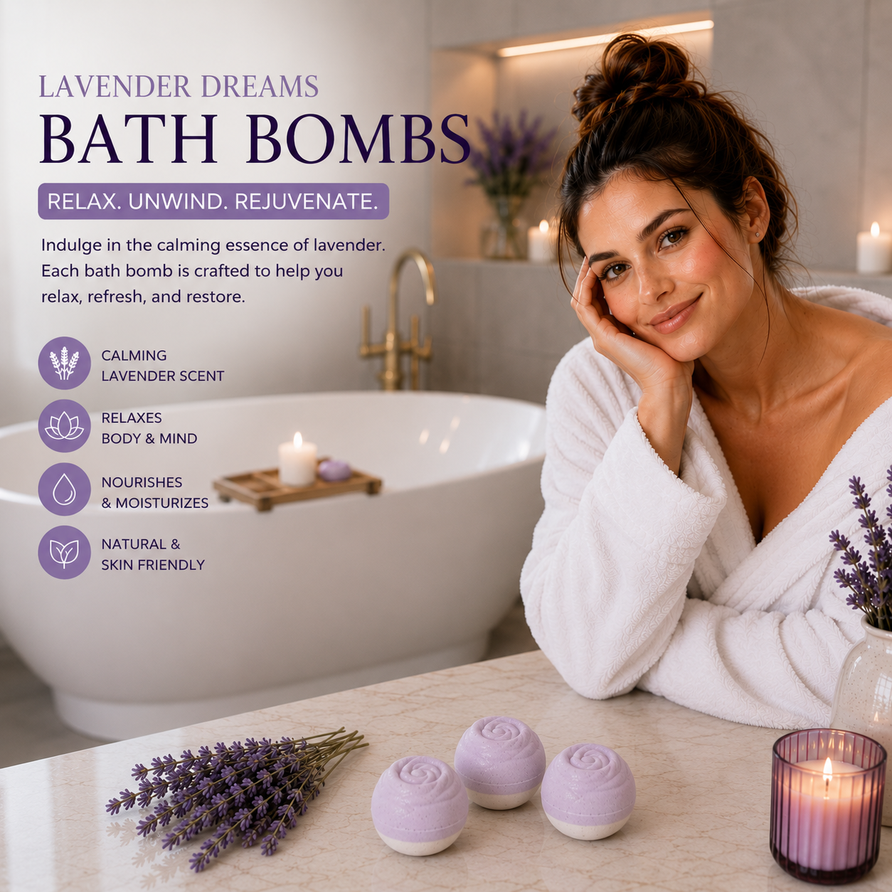12pc & 3pc Lavender Dreams Bath Bombs Bundle