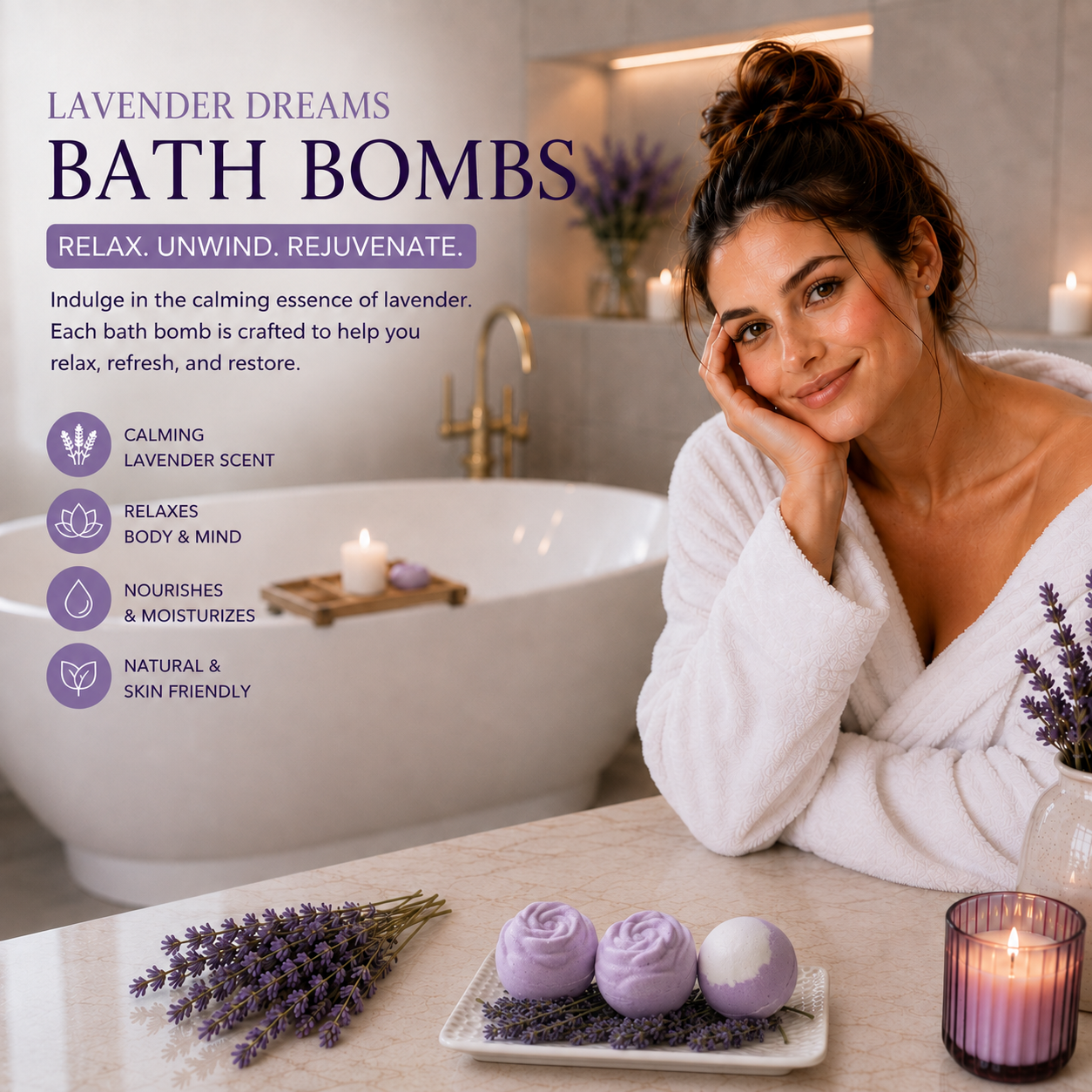 12pc Lavender Dreams Bath Bombs