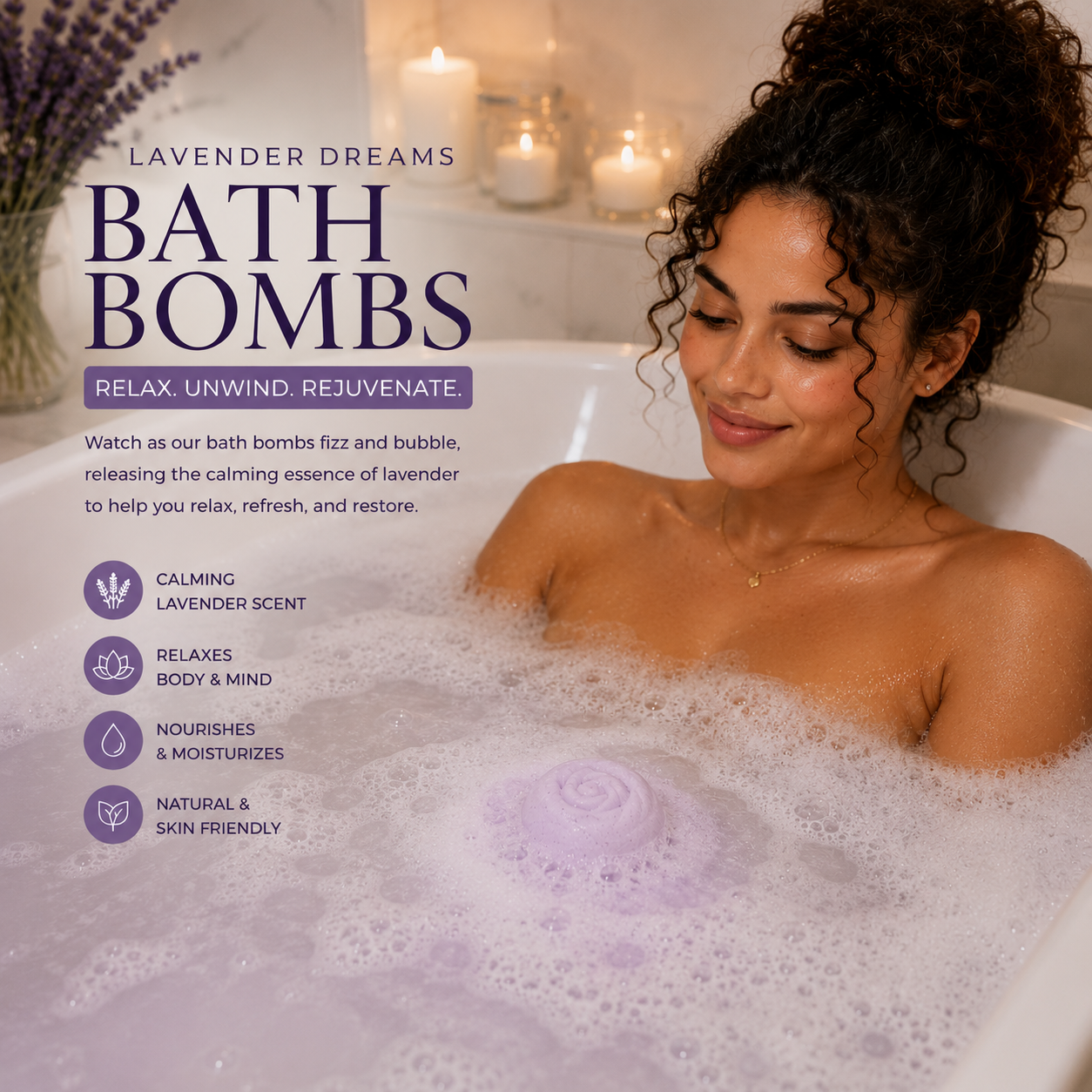 12pc Lavender Dreams Bath Bombs