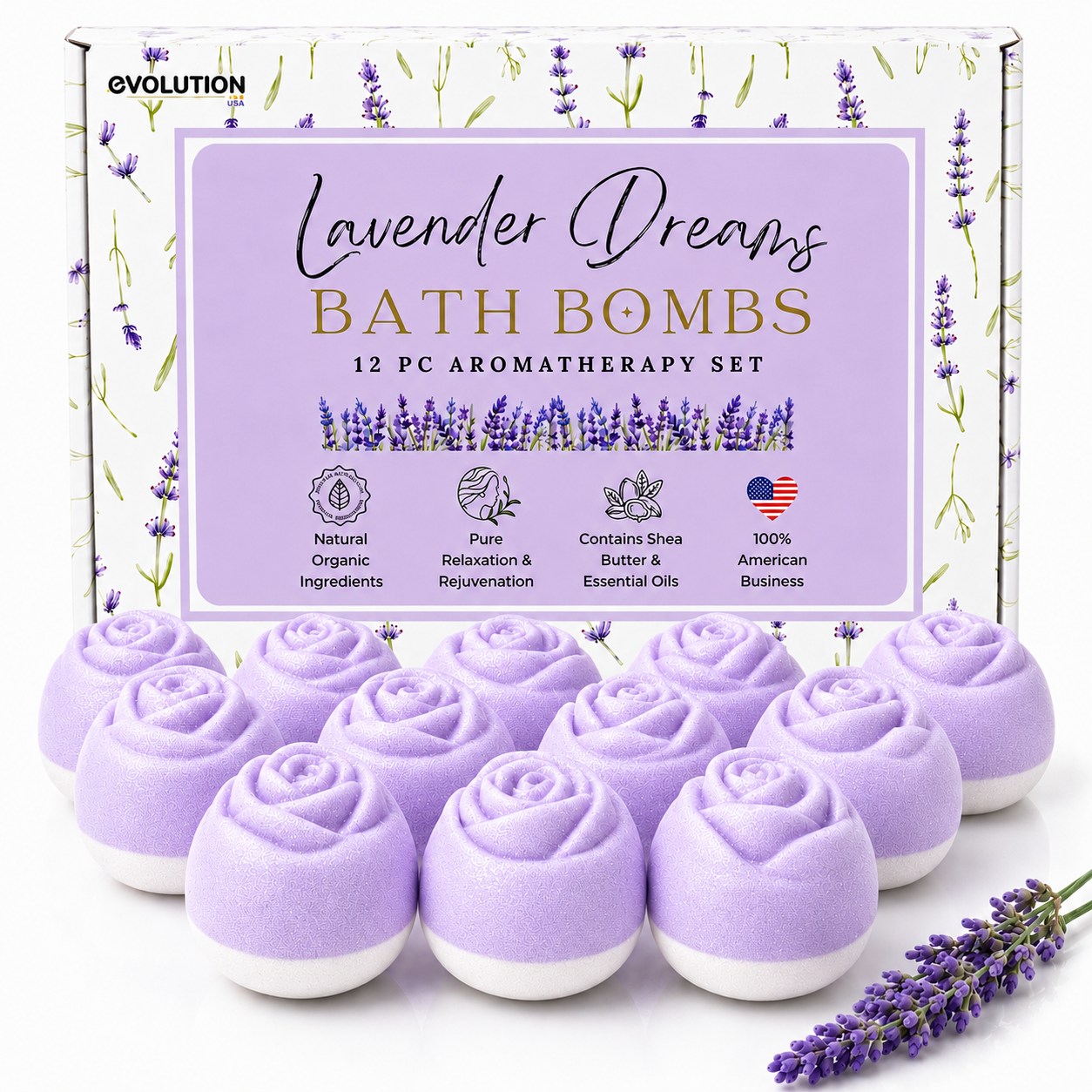 12pc & 3pc Lavender Dreams Bath Bombs Bundle