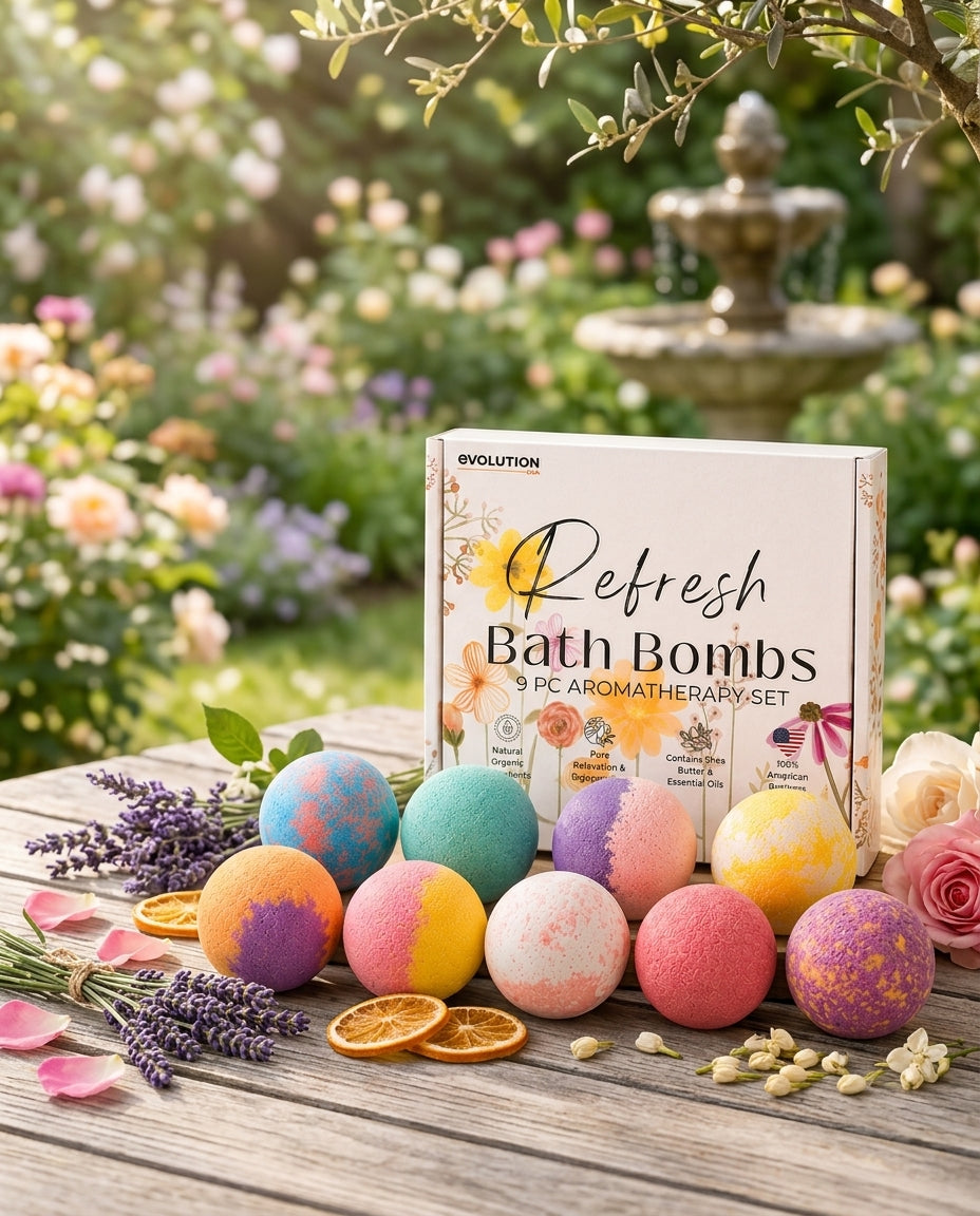 9pc Refresh Bath Bombs