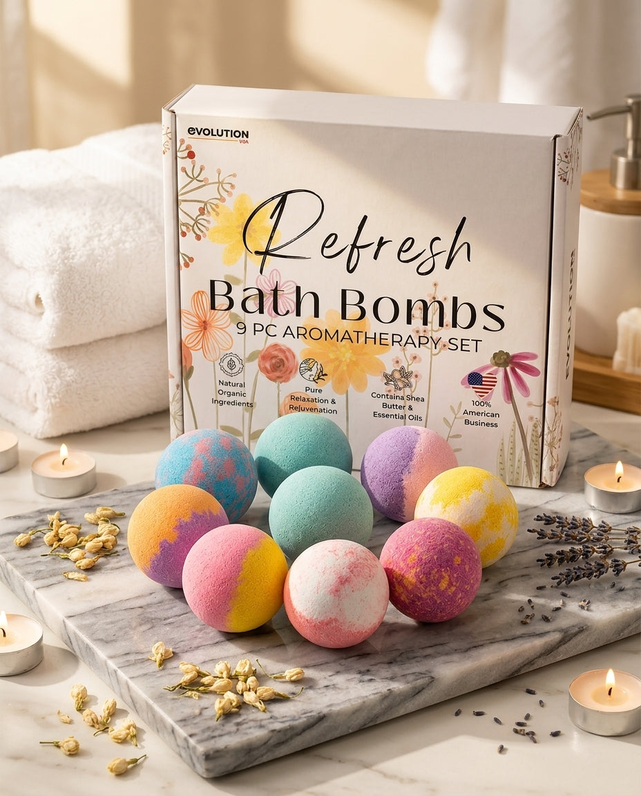 9pc Refresh Bath Bombs