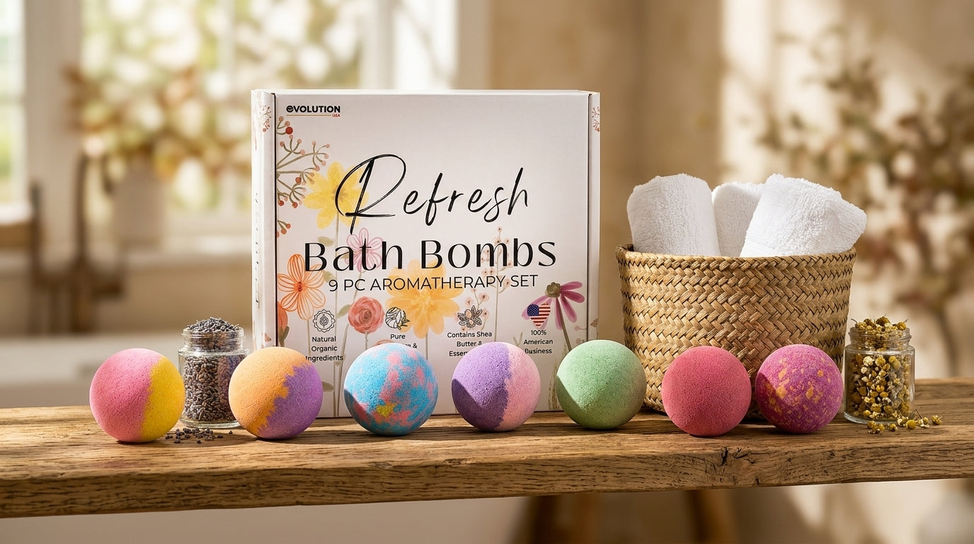 9pc Refresh Bath Bombs