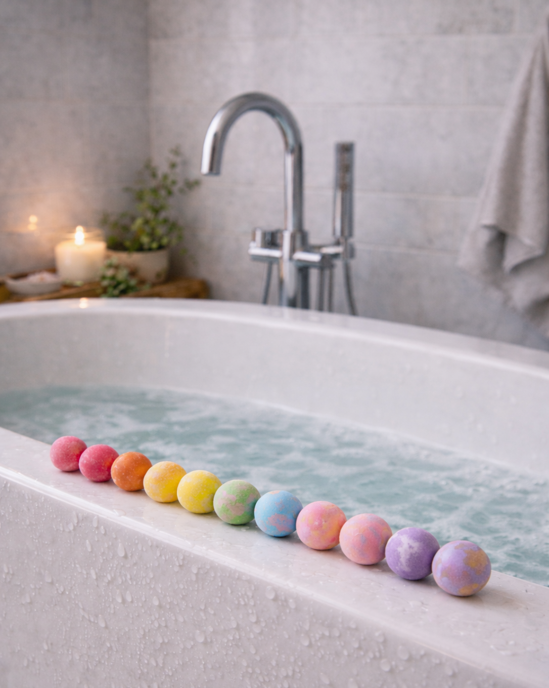 EvolutionUSA 9pc Refresh Bath Bombs for Women