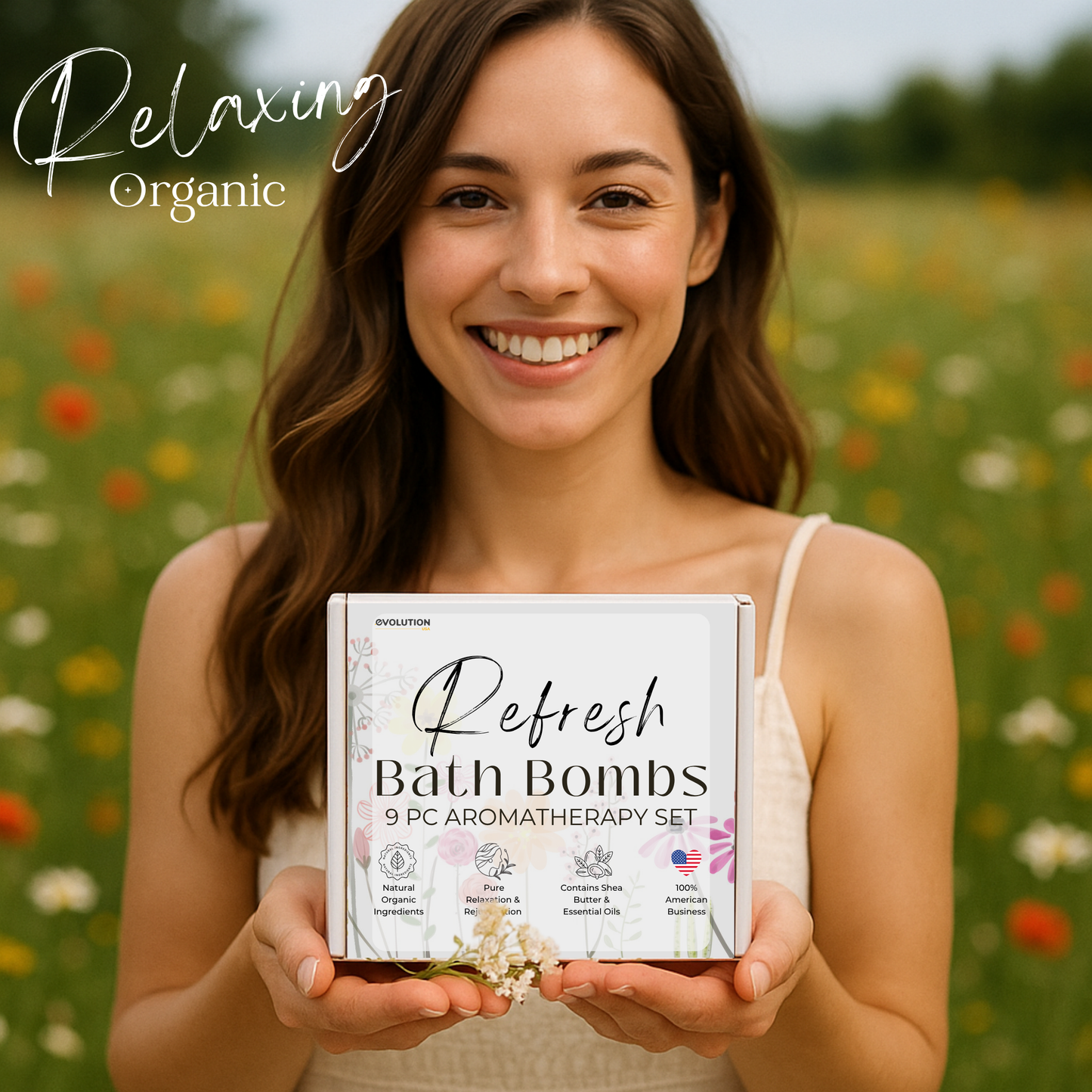 EvolutionUSA Refresh Bath Bombs for Women – 9 Lush Bath Bombs Mini Sized, Lush Womens Gift for Mother’s Day, Easter, Valentines, Birthday or Self Care, Organic Bathbombs Kids & Women, Bath Fun