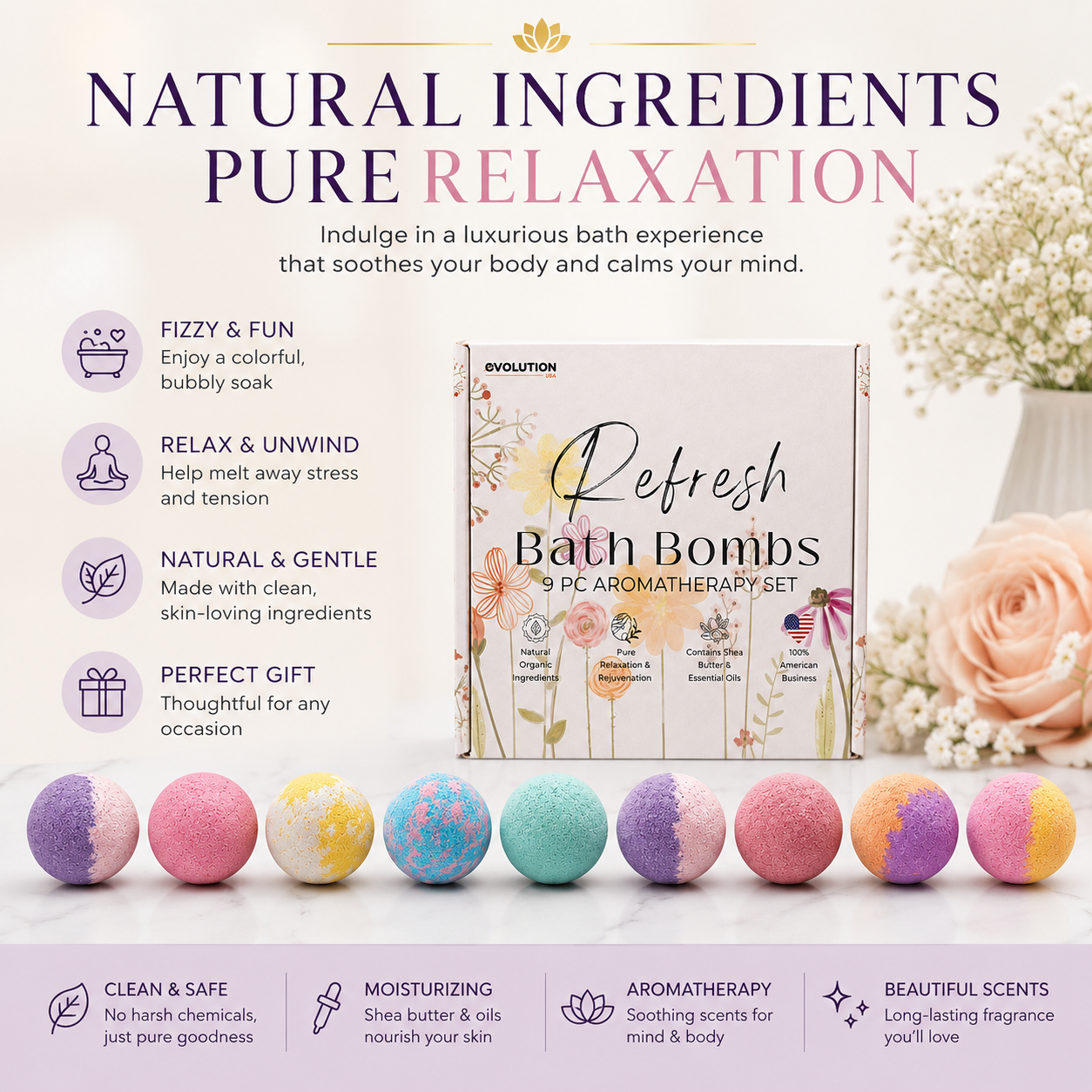 24pc & 9pc Refresh Bath Bombs Bundle