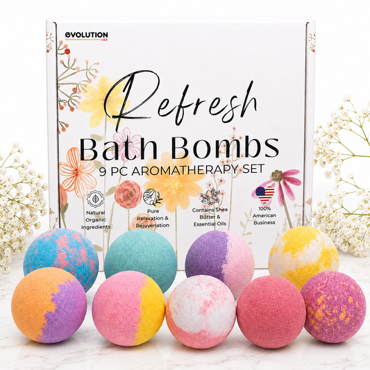 9pc Refresh Bath Bombs
