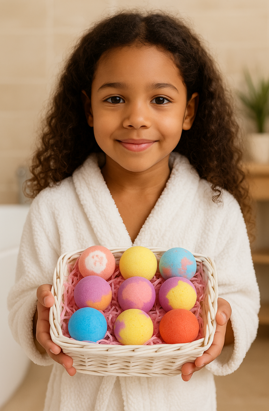 EvolutionUSA Refresh Bath Bombs for Women – 9 Lush Bath Bombs Mini Sized, Lush Womens Gift for Mother’s Day, Easter, Valentines, Birthday or Self Care, Organic Bathbombs Kids & Women, Bath Fun