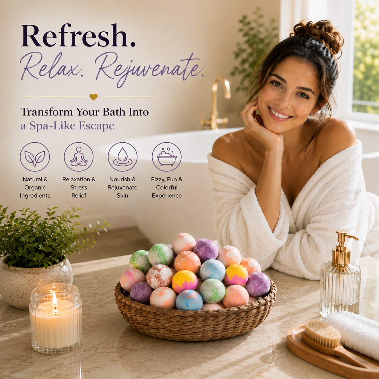 24pc & 9pc Refresh Bath Bombs Bundle