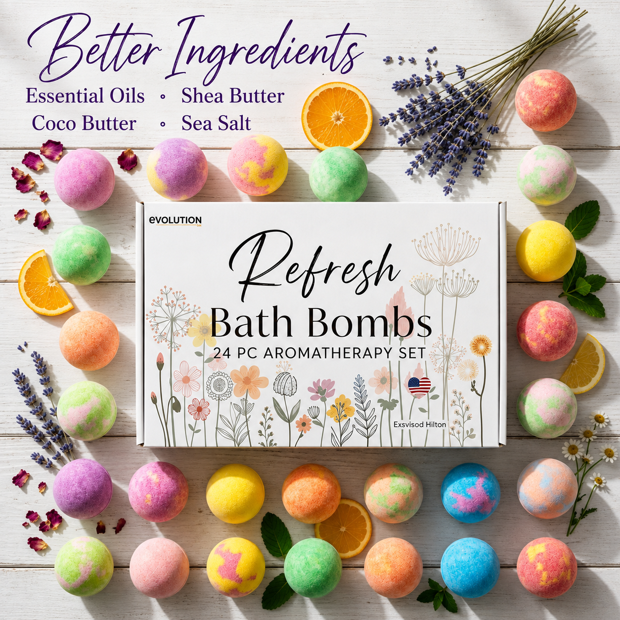24pc Refresh Bath Bombs