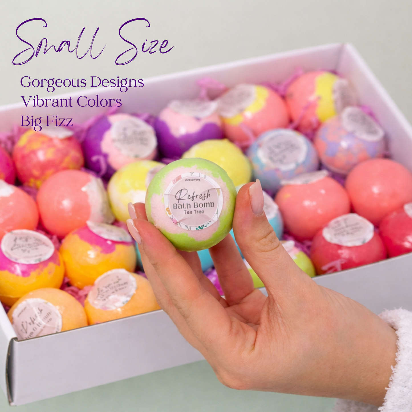 EvolutionUSA 24pc Refresh Bath Bombs for Women & Kids