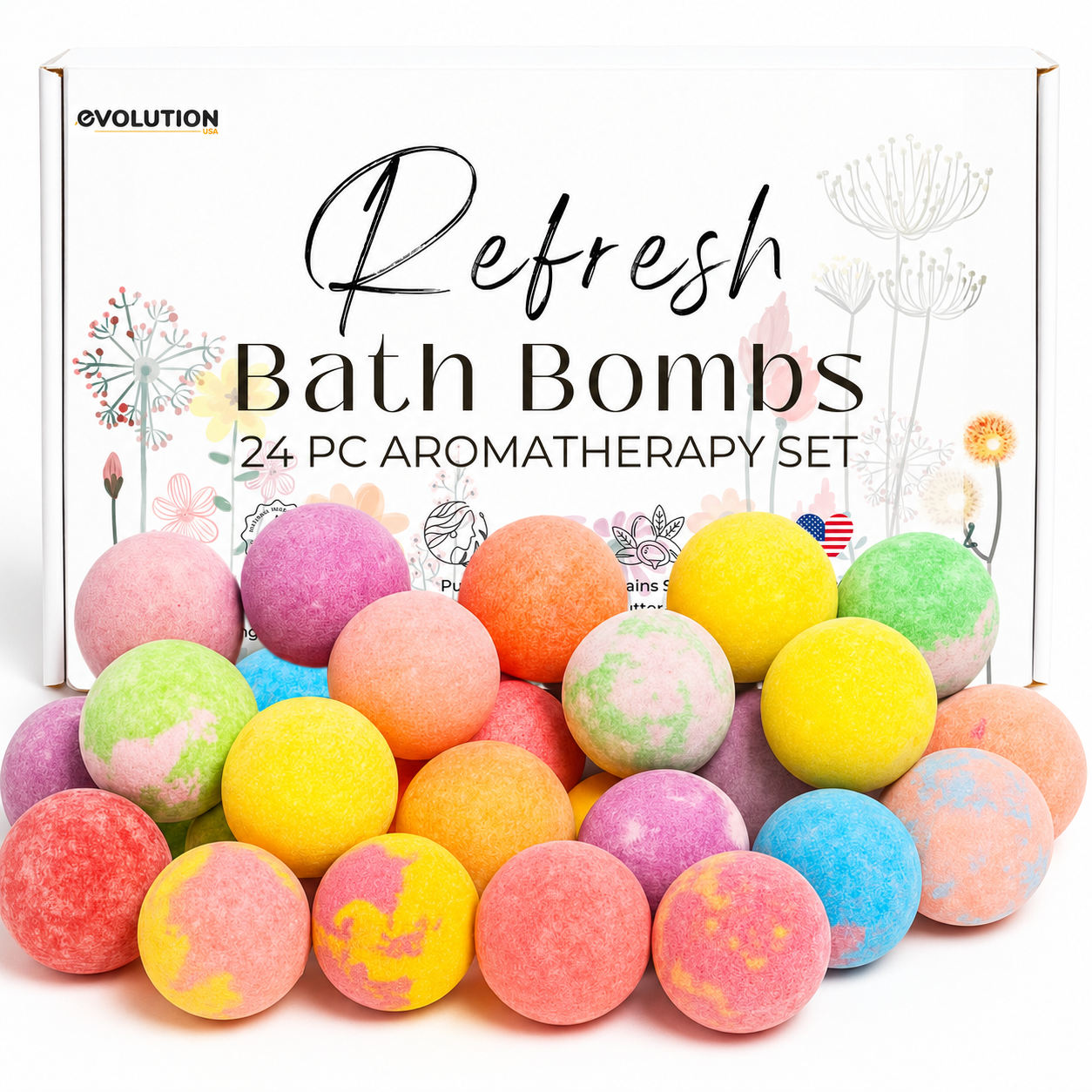 24pc Refresh Bath Bombs