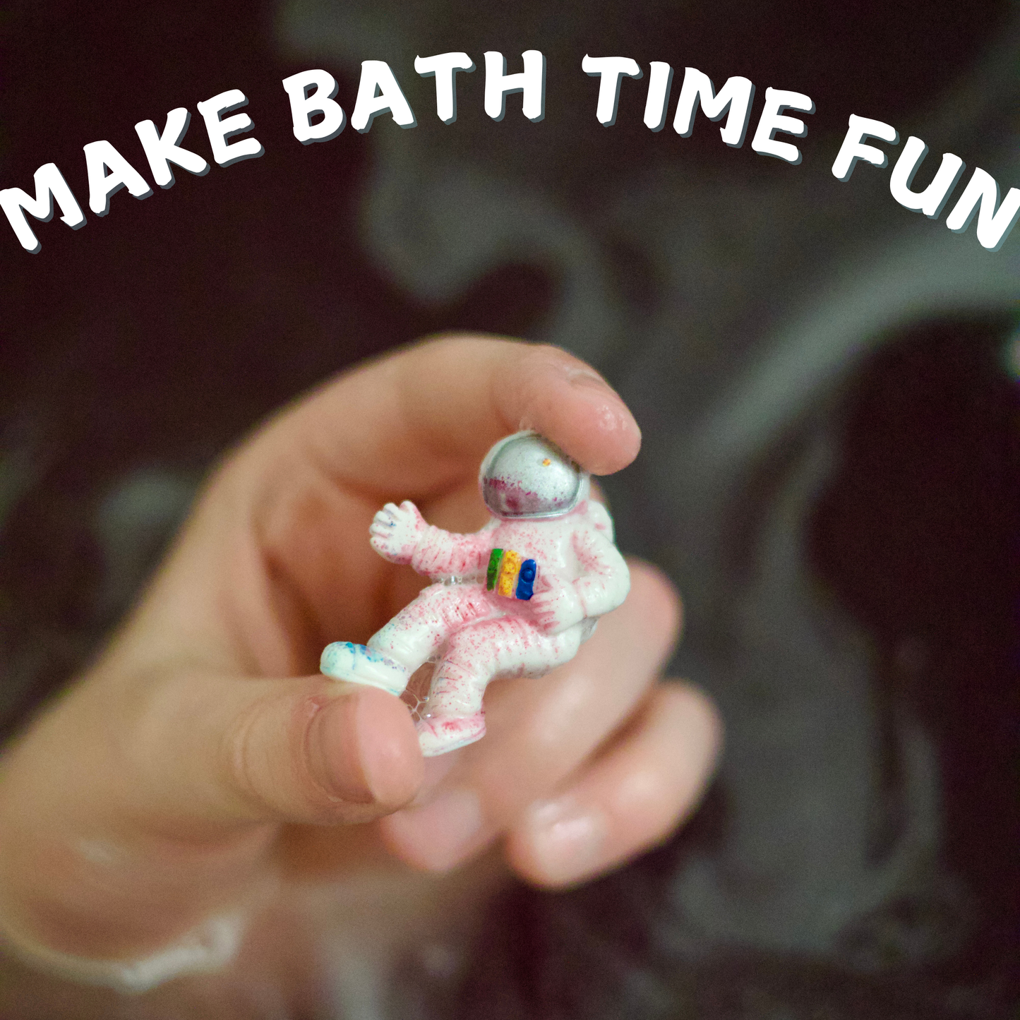 EvolutionUSA 1pc Space Bath Bomb for Boys & Girls, Planet Bath Ball with Toy Hidden Inside, Organic Hypoallerganic Childrens Bathbomb, Cosmic Fun Space Surprise, Gift Set Birthday, Valentines, Easter