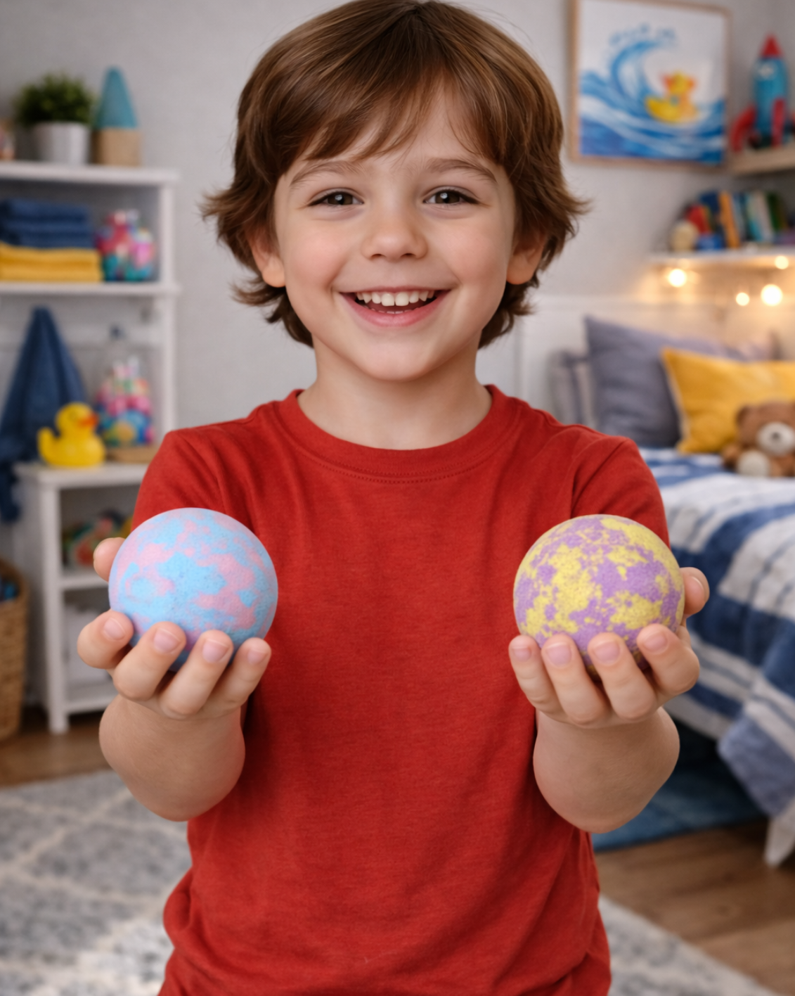 EvolutionUSA 6pc Space Bath Bombs for Boys & Girls