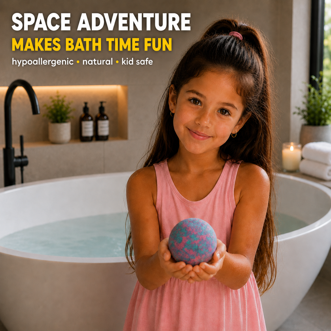 EvolutionUSA 6pc Space Bath Bombs for Boys & Girls