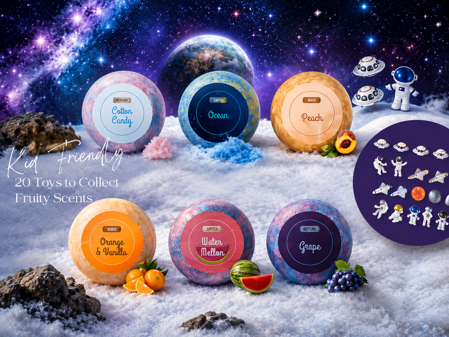 6pc & 1pc Space Bath Bombs Bundle