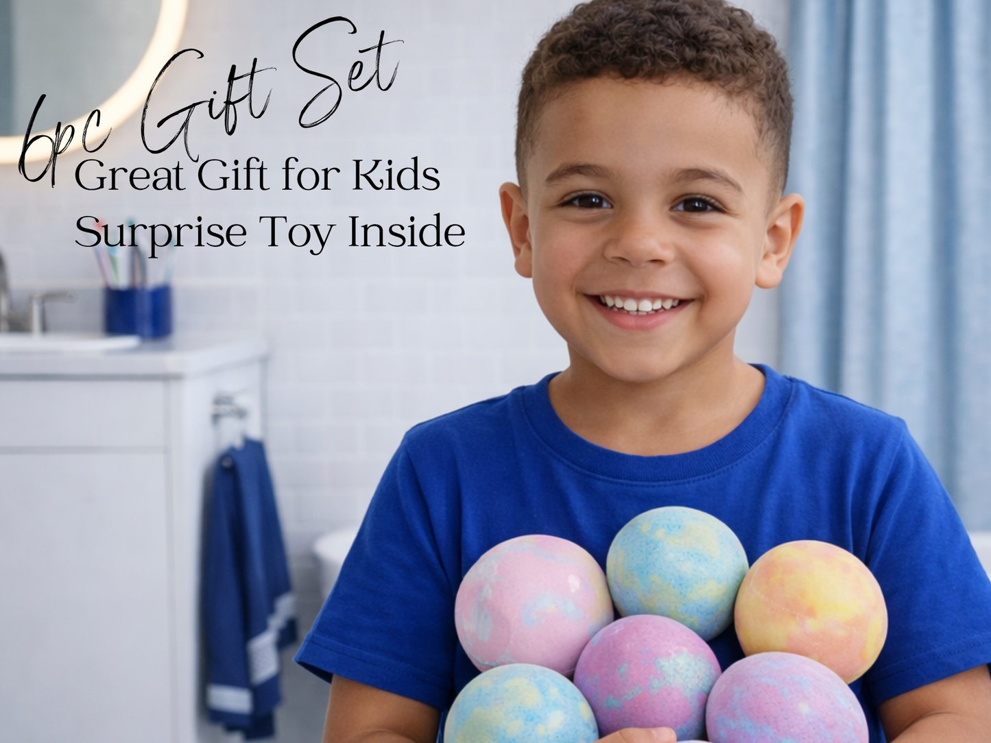 EvolutionUSA 6pc Space Bath Bombs for Boys & Girls