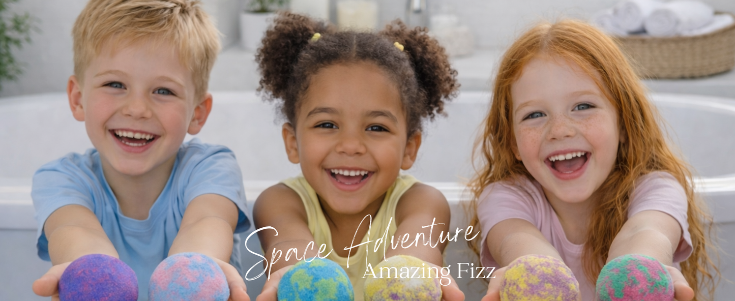 EvolutionUSA 6pc Space Bath Bombs for Boys & Girls
