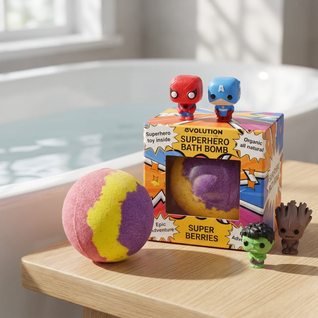 1pc Epic Superhero Bath Bomb - Red