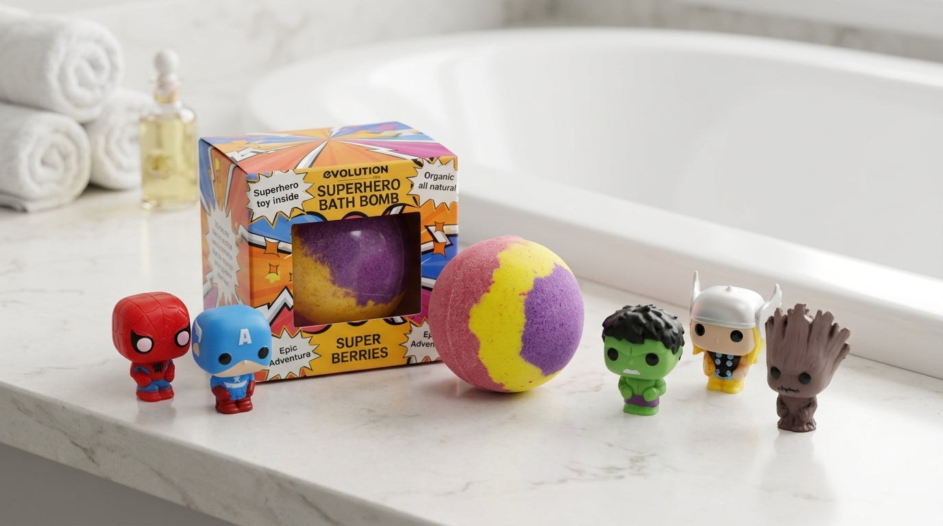 1pc Epic Superhero Bath Bomb - Red