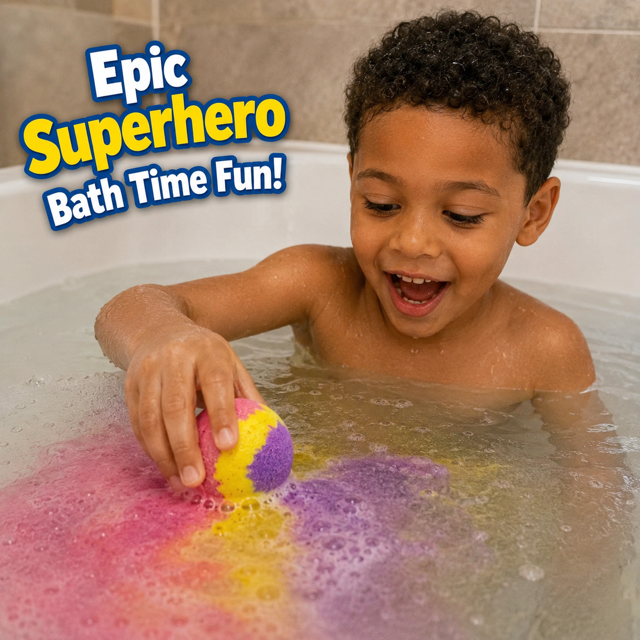 1pc Epic Superhero Bath Bomb - Red