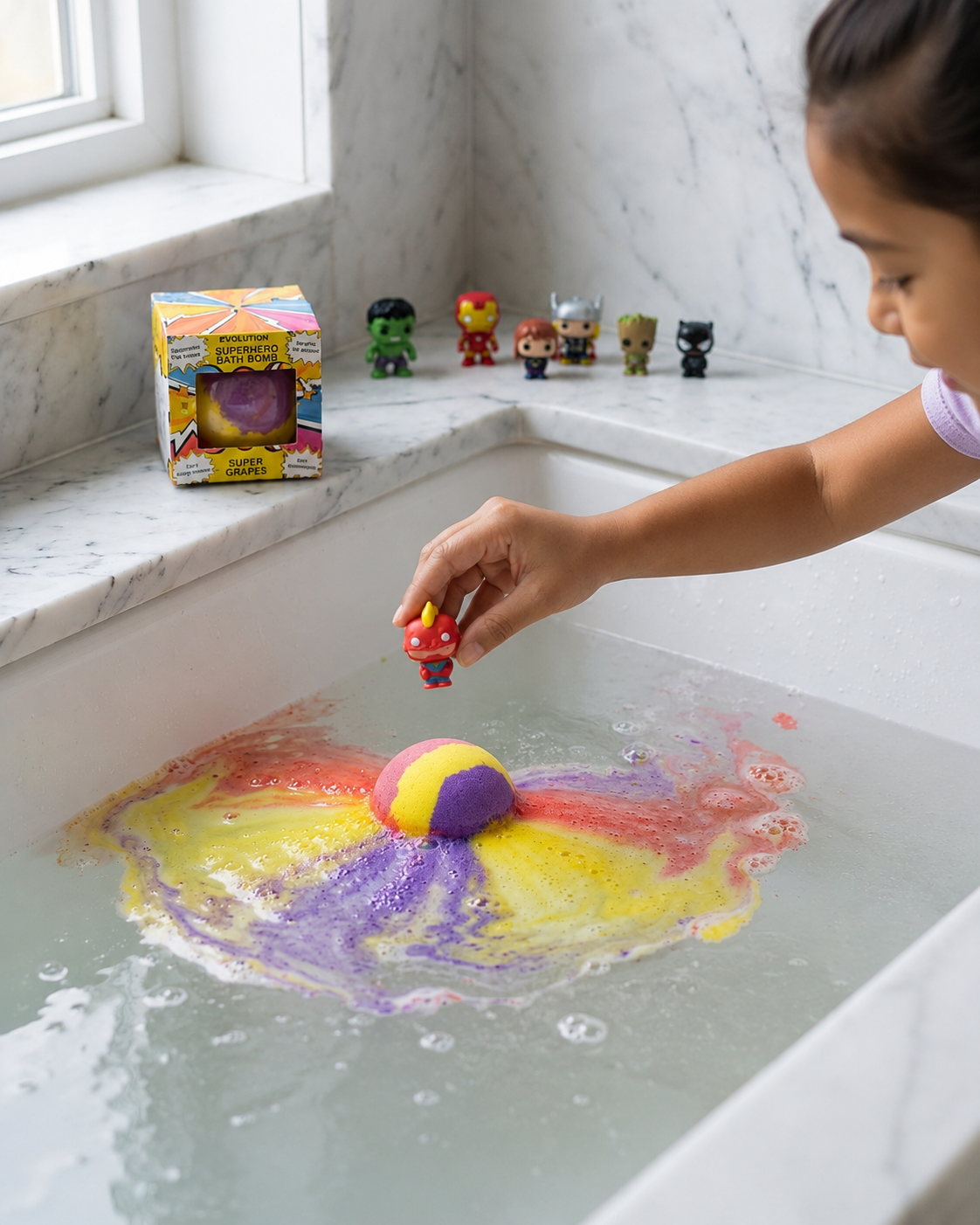 1pc Epic Superhero Bath Bomb - Red